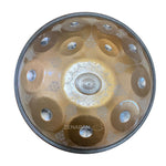 Handpan, frequence 432hz, frequence 440hz, hang drum, hang, gamme sol mineur, Zenapan, Do majeur, handpan mandala, acheter handpan, doré