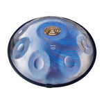 Handpan 10 note bleu - Re mineur, frequence 432hz, frequence 440hz, hang drum, bleu planète